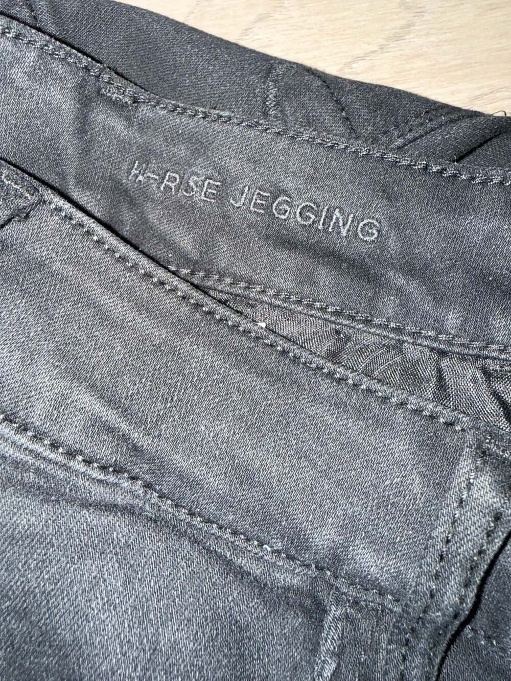 American Eagle High-Rise Jeggings Black Stretch Denim Size 0 Long - Picture 4 of 5
